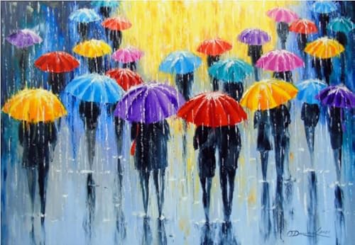 2000 Stück Bunte Regenschirme Kunstposter aus Holz für Erwachsene Kinder Spiele Lernspielzeug Kx286Zy 70x100CM 2000 Stück Bunte Regenschirme Kunstposter aus Holz für Erwachsene Kinder Spiele Lernspielzeug Kx286Zy 70x100CM von KUTDE