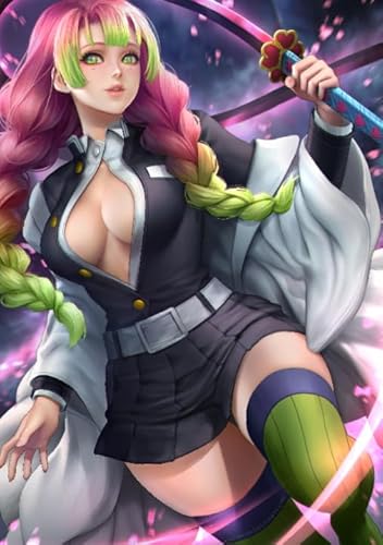 2000 Teile Japanisches Anime-Puzzle mit Tanjirou-Dämonen-Poster für Erwachsene, Familien-Lernspielzeug, QZ127YK, 70 x 100 cm von KUTDE