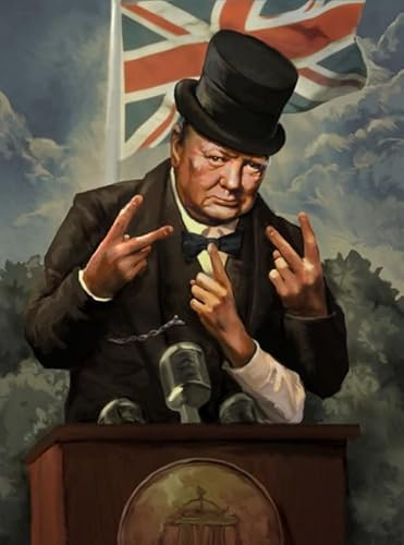 2000 Teile Politiker Churchills Ölgemälde Poster Puzzle Spaß Spiel Spielzeug Lernspiel für Erwachsene Gt347Zw 70x100CM von KUTDE
