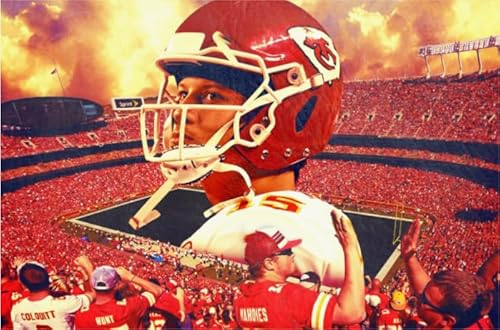 2000 Teile Rugby-Spieler Mahomes Poster Puzzle für Lernspielzeug für Erwachsene und ihre Kinder Gt454Zw 70x100CM von KUTDE