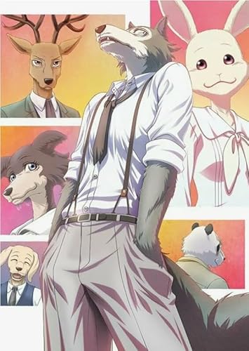 2000 Teile japanische Anime-Beastars-Poster-Puzzle für Lernspielzeug für Erwachsene und Kinder 70 x 100 cm von KUTDE