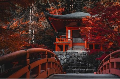 2000 Teilen Puzzle Japanische Landschaft Wandkunst Poster für Spielzeug für Erwachsene Dekompressionsspiel Gt239Zw 70x100CM von KUTDE