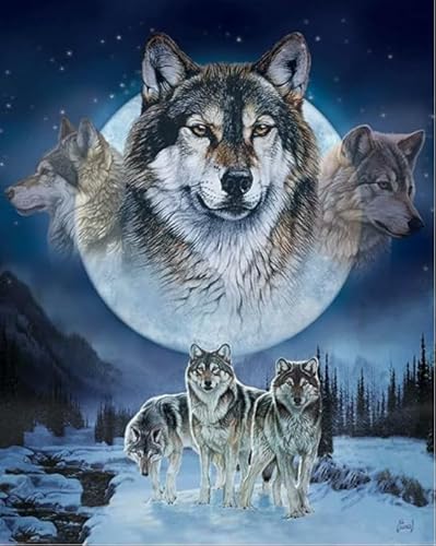 2000 Teilen Puzzle Tierwölfe Poster Puzzle für Erwachsene Familiendekompressionsspiele Gt274Zw 70x100CM von KUTDE