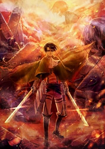 2000-teiliges Japanisches Anime-Poster „Eren.Jaeger“ für Erwachsene, Familien, Lernspielzeug, Gt325Zw, 70 x 100 cm von KUTDE