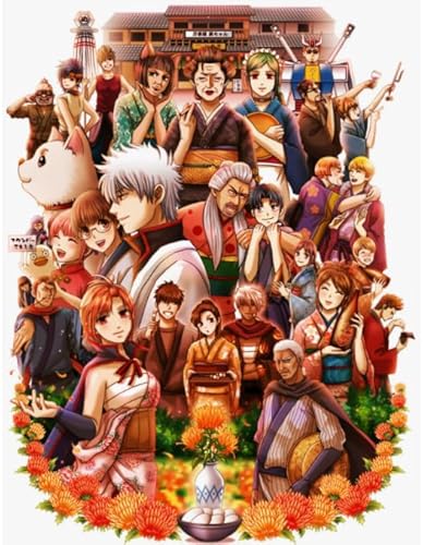 2000-teiliges Japanisches Anime-Poster „Gintama“ für Stressabbau in der Familie, Lernspielzeug, Kx635Zy, 70 x 100 cm von KUTDE