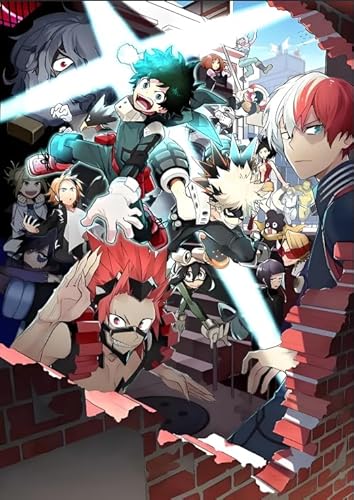 2000-teiliges Japanisches Anime-Poster „Midoriya My Academia“ für Erwachsene, Familie, Lernspielzeug, Xq386Zy, 70 x 100 cm von KUTDE