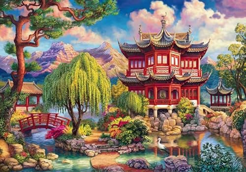 2000-teiliges Japanisches Landschaftsposter-Puzzle für Erwachsene und Familien, Lernspielzeug, Xq324Zp, 70 x 100 cm von KUTDE