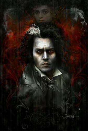 2000-teiliges Puzzle mit klassischem Horrorfilm „Sweeney Todd's Horrorfilmplakat“ für Erwachsene, Familien-Lernspielzeug, Xq540Zp, 70 x 100 cm von KUTDE