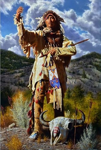 Gt150Zw Puzzle, 1000 Teile, Indianer-Kunst-Poster, lustiges Spiel, Spielzeug, Lernspiel für Erwachsene, 38 x 52 cm Gt150Zw Puzzle, 1000 Teile, Indianer-Kunst-Poster, lustiges Spiel, Spielzeug, Lernspiel für Erwachsene, 38 x 52 cm von KUTDE