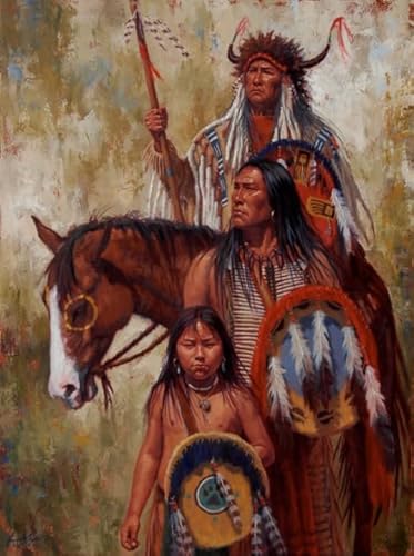 Gt152Zw Puzzle, 1000 Teile, Indianer-Kunst-Poster, lustiges Spiel, Spielzeug, Lernspiel für Erwachsene, 38 x 52 cm Gt152Zw Puzzle, 1000 Teile, Indianer-Kunst-Poster, lustiges Spiel, Spielzeug, Lernspiel für Erwachsene, 38 x 52 cm von KUTDE