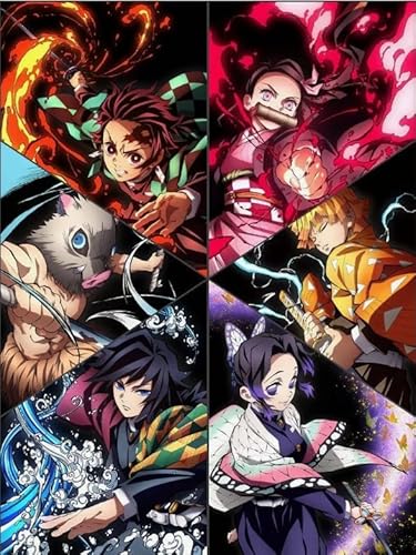 Gt78Vy Puzzle, Japanisches Anime-Poster „Kamado Tanjirou“, für die Familie, Stressabbau, Lernspielzeug, 2000 Stück, 70 x 100 cm von KUTDE