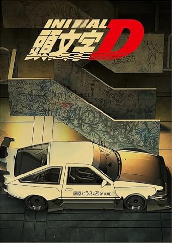 Japanische Animes Initialen D Wandkunst Poster 2000-teiliges Puzzle Spielzeug für Erwachsene Dekompressionsspiel Xq624Zy 70x100CM von KUTDE