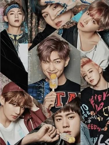 Koreanische Boyband Bang B Ts Wandkunst Poster 2000-teiliges Puzzle Spielzeug für Erwachsene Dekompressionsspiel Qw252Zp 70x100CM von KUTDE