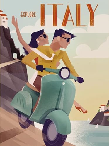 Leinwandplakat, italienisches Vintage-Reisekunst-Poster für die ganze Familie, buntes Platzierungsspiel, Kx349Zy, 70 x 100 cm Leinwandplakat, italienisches Vintage-Reisekunst-Poster für die ganze Familie, buntes Platzierungsspiel, Kx349Zy, 70 x 100 cm von KUTDE