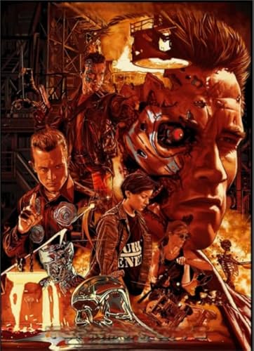 Leinwandposter 800 Klassische Action-Science-Fiction-Filme, Wandkunst, Poster für die ganze Familie, farbenfrohes Platzierungsspiel, Kx38Zy, 50 x 70 cm von KUTDE
