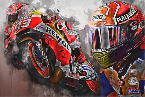 Motorradrennen-Wandkunst-Poster, 1000-teiliges Puzzle, Spielzeug für Erwachsene, Dekompressionsspiel, Xq599Zy, 50 x 70 cm Motorradrennen-Wandkunst-Poster, 1000-teiliges Puzzle, Spielzeug für Erwachsene, Dekompressionsspiel, Xq599Zy, 50 x 70 cm von KUTDE