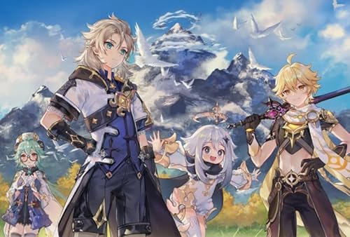 Puzzle 1000 Teile, Spiel Genshins Barbatos Poster, Puzzle für Erwachsene, Familien-Dekompressionsspiele, Qw493Zp, 50 x 70 cm von KUTDE