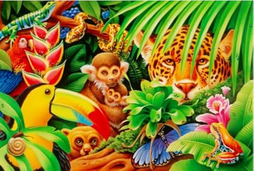 Puzzle 1000 Teile Buschfarben-Tierplakat aus Holz für Erwachsene und Kinder, Spiele, Lernspielzeug, Kx336Zy, 50 x 70 cm Puzzle 1000 Teile Buschfarben-Tierplakat aus Holz für Erwachsene und Kinder, Spiele, Lernspielzeug, Kx336Zy, 50 x 70 cm von KUTDE