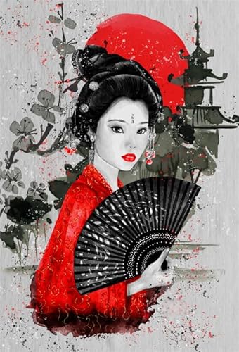 Puzzle 1000 Teile Japanische Frau Kunst Poster Puzzle Für Erwachsene Familiendekompressionsspiele Qz620Yk 50x70CM von KUTDE