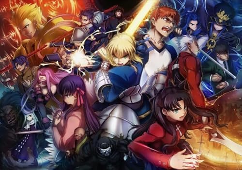 Puzzle 1000 Teile Japanisches Anime-Shirou-Emiya-Nachtplakat für Erwachsene Lernspielzeug Puzzles Xq497Zy 50x70CM von KUTDE