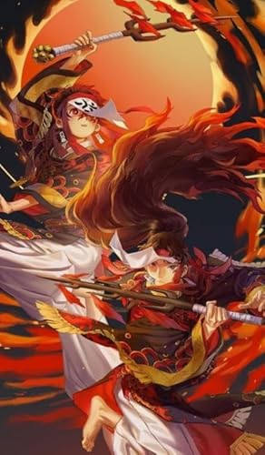 Puzzle 1000 Teile Japanisches Anime-Tanjirou-Poster Dekompressionsspiel für Erwachsene Spielzeug Vy195Nt 50x70CM von KUTDE