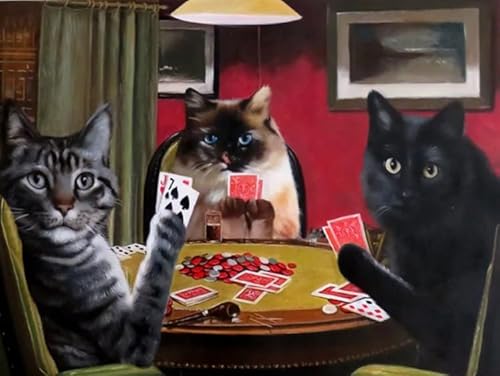 Puzzle 1000 Teile Katzen Spielkarten Kunstposter für Erwachsene Familienspiele Lernspielzeug Qw287Zp 38x52CM Puzzle 1000 Teile Katzen Spielkarten Kunstposter für Erwachsene Familienspiele Lernspielzeug Qw287Zp 38x52CM von KUTDE