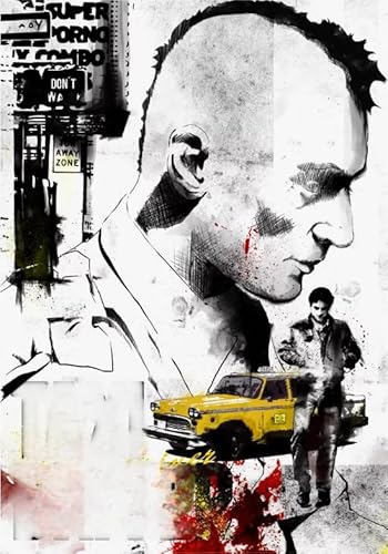 Puzzle 1000 Teile Klassischer Film Taxi Driver Poster für Erwachsene Lernspielzeug Puzzles Xq298Zy 38x52CM von KUTDE