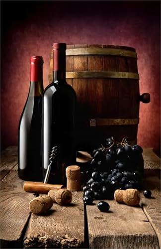 Puzzle 1000 Teile Rotwein-Poster-Puzzle für Erwachsene, Lernspiel, Familien-Dekompressionsspielzeug Qz408Yk 38x52CM von KUTDE