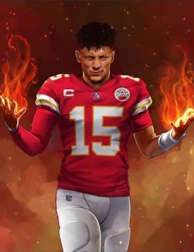Puzzle 1000 Teile Rugby-Spieler Mahomes Poster für Erwachsene Familienspiele Lernspielzeug Xq398Zy 26x38CM von KUTDE