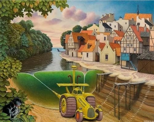 Puzzle 1000 Teile Yerkas Abstrakte Kunst Ölgemälde Poster Spielzeug Erwachsene Dekompression Spiel Xq119Zy 26x38CM von KUTDE