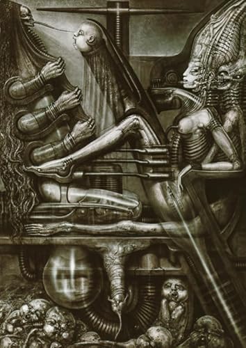 Puzzle 2000 Teile Abstrakte Kunst HRGiger Poster Reproduktion Spielzeug für Erwachsene Dekompressionsspiel Xq424Zp 70x100CM von KUTDE