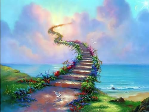 Puzzle 2000 Teile Abstrakte Treppen Poster Puzzle für Erwachsene Familiendekompressionsspiele Gt360Zw 70x100CM von KUTDE