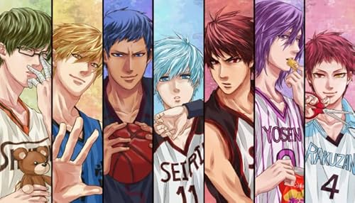 Puzzle 2000 Teile Basketball Animes Kurokos Basketball-Poster Buntes Geschicklichkeitsspiel für die ganze Familie Erwachsene Xq87Zp 70x100CM von KUTDE