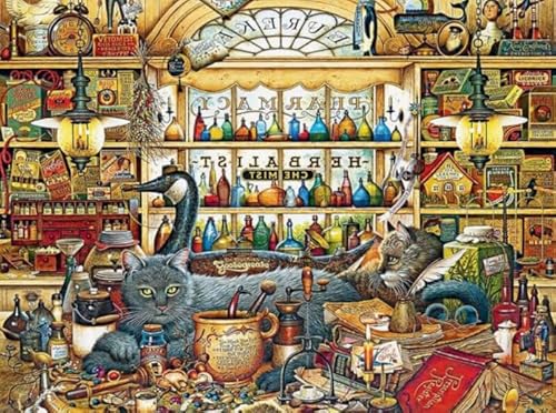 Puzzle 2000 Teile C.Wysocki Kunstwerk Katzenhaus Poster Spielzeug Dekompressionsspiel für Erwachsene Qw740Zp 70x100CM Puzzle 2000 Teile C.Wysocki Kunstwerk Katzenhaus Poster Spielzeug Dekompressionsspiel für Erwachsene Qw740Zp 70x100CM von KUTDE