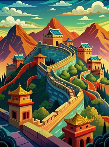 Puzzle 2000 Teile Chinesische Mauer Poster Puzzle Für Erwachsene Lernspiel Familiendekompressionsspielzeug Qz728Yk 70x100CM von KUTDE