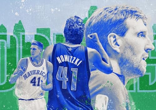 Puzzle 2000 Teile Deutscher Basketballspieler Dirk.N Poster Holzdekompressionsspiel für Erwachsene Spielzeug Kx488Zy 70x100CM von KUTDE
