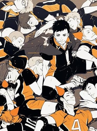 Puzzle 2000 Teile Japanische Anime Haikyuu!! Poster-Puzzles Lernspielzeug für Erwachsene Gt484Zw 70x100CM von KUTDE