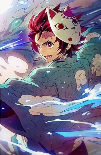 Puzzle 2000 Teile Japanische Animes Anjirou Nezuko Dämonen Poster Puzzles Lernspielzeug für Erwachsene Qw97Zp 70x100CM von KUTDE