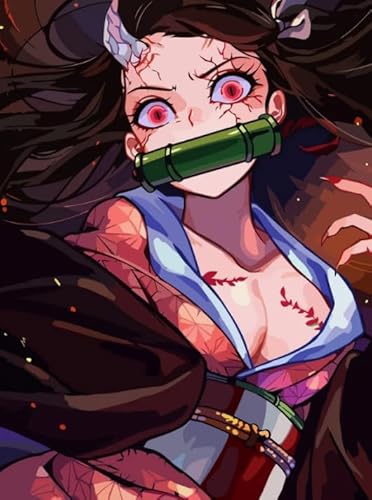 Puzzle 2000 Teile Japanische Animes Dämonen Tanjirou Poster Puzzles Lernspielzeug für Erwachsene Xq448Zy 70x100CM von KUTDE