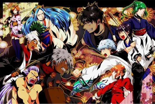 Puzzle 2000 Teile Japanische Animes Gintama Poster Puzzles Lernspielzeug für Erwachsene Xq273Zy 70x100CM von KUTDE