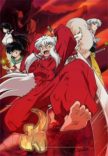 Puzzle 2000 Teile Japanisches Anime-Inuyasha-Poster für Erwachsene, Familienspiele, Lernspielzeug, Xq606Zy, 70 x 100 cm von KUTDE