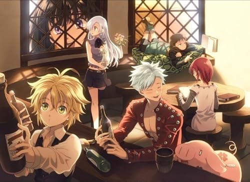 Puzzle 2000 Teile Japanisches Anime-Meliodas-Poster für Erwachsene, Familienspiele, Lernspielzeug, Xq433Zy, 70 x 100 cm von KUTDE