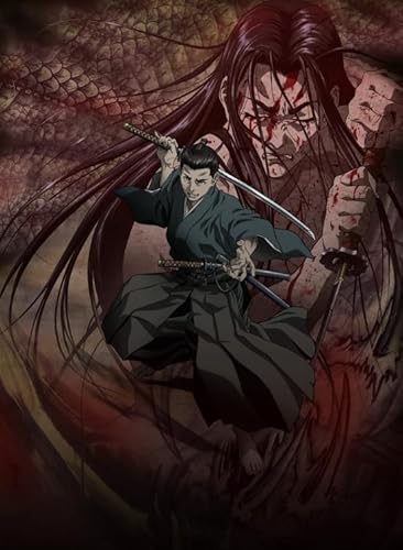 Puzzle 2000 Teile Japanisches Anime Shigurui Poster Dekompressionsspiel für Erwachsene Spielzeug Kx618Zy 70x100CM von KUTDE