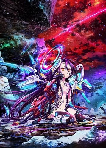 Puzzle 2000 Teile Japanisches No Game No Life Poster Dekompressionsspiel für Spielzeug für Erwachsene Xq95Zy 70x100CM von KUTDE