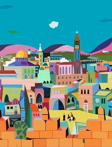 Puzzle 2000 Teile Jerusalem Vintage Reisekunstplakat für Erwachsene Kinder Spiele Lernspielzeug Geschenk Kx331Zy 70x100CM von KUTDE