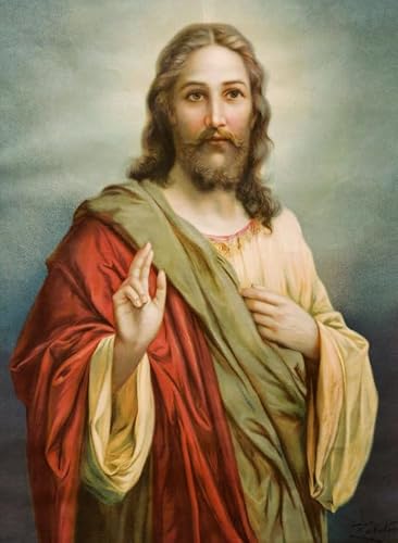 Puzzle 2000 Teile Jesus Ölgemälde Poster Puzzle für Erwachsene Lernspiel Familiendekompressionsspielzeug Gt263Zw 70x100CM von KUTDE
