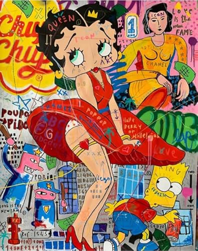 Puzzle 2000 Teile Street Art Graffiti Farbe für Spielzeug Erwachsene Dekompressionsspiel Qw212Zp 70x100CM von KUTDE