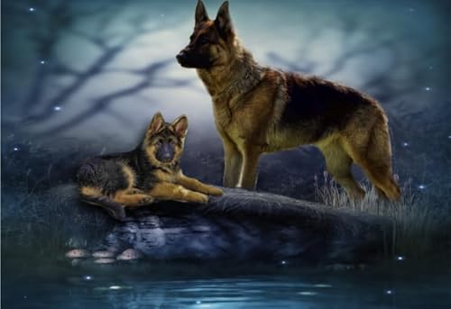 Puzzle 2000 Teile Tierhund-Poster Puzzle für Erwachsene Lernspiel Familiendekompressionsspielzeug Kx545Zy 70x100CM von KUTDE