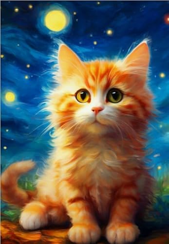 Puzzle 2000 Teile Tierkatze Buntes Kunstposter für Erwachsene und Familien, Dekompressionsspielzeug, Xq508Zy, 70 x 100 cm von KUTDE