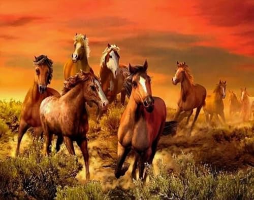 Puzzle 2000 Teile Tierpferde Poster Puzzle Für Erwachsene Lernspiel Familiendekompressionsspielzeug Qz20Yk 70x100CM von KUTDE
